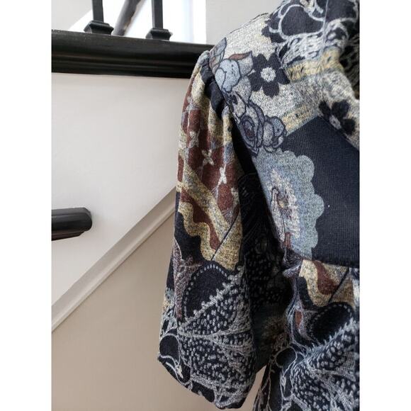 R&M Richards Womens Multi Polyester Short Sleeve Cowl Neck Shift Dress Size 10 - Picture 5 of 11